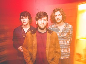 Windsor indie rock trio Huttch. From left: Robbie Cervi, Zack Vivier, and Sebastian Abt.