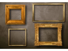 Image of art frames on wall by fotolia.com.