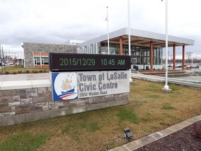 Exterior of the Town of  LaSalle Civic Centre in LaSalle, Ontario on December 29, 2015.