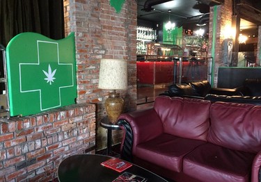 A view of one of the many couches at Higher Limits vaping lounge in downtown Windsor.