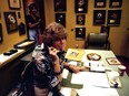 Rosalie Trombley in the offices of CKLW in the 1970s.