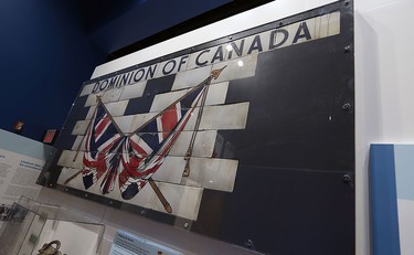 A tile sign from the tunnel is seen at the Chimczuk Museum in Windsor on Thursday, Jan. 14, 2016.