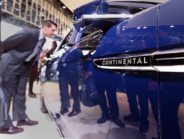The Lincoln Continental on display at the 2016 North American International Auto Show on Jan. 12, 2016 in Detroit, Mich.
