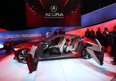 The Acura Precision Concept at the 2016 North American International Auto Show on Jan. 12, 2016 in Detroit, Mich.