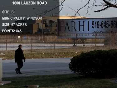 The third highest scoring site was at 1600 Lauzon Rd. in Windsor, Ont. The site was submitted by Farhi Holdings Corporation and scored 845 points.