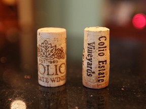 Colio Estate Wine corks are pictured in this file photo.