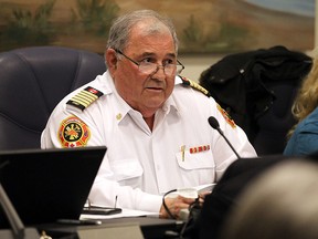 Amherstburg fire Chief Al Reaume speaks during Amherstburg council meeting in Amherstburg on Monday, Feb. 8, 2016.