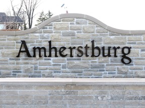 The Amherstburg sign is seen in this file photo.