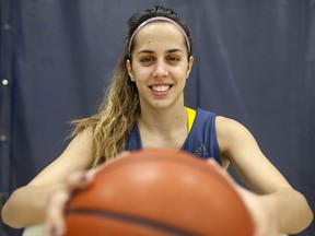 Lancers basketball player, Orian Amsalem, is pictured during practice at the St. Denis Centre, Wednesday, Feb. 24, 2016.