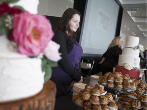 Jerica Scott, from the Sweet Revenge Bake Shop, stands in front of a display of Our Little Secret Puffs at the 18th Annual Chocolate Lovers Brunch at the St. Clair Centre for the Arts, Sunday, Feb. 7, 2016.  All proceeds stay in the Windsor-Essex community to support VON's community support services such as Meals on Wheels, Home Help and their Adult Day Program.