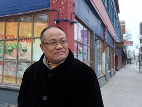 Businessman Henry Tam is pictured outside of his Chatham Street West property in this file photo.