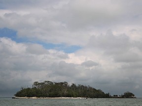 Middle Sister Island, located in the middle of the western basin in Lake Erie, is pictured Aug. 4 , 2011. The uninhabited island is currently on the market to be sold.