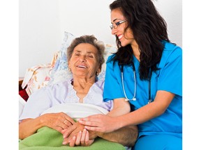Kind nurse with elderly lady. Photo by fotolia.com.