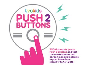 The TVOkids Push 2 Buttons campaign will run from March 1 to 14, 2016.