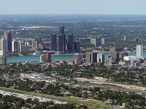 The Windsor and Detroit skylines are pictured in this 2015 file photo.