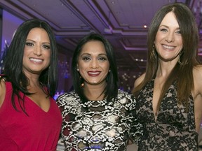 Tania Sorge, co-founder, left, Amber Hunter, executive director, and Doris Lapico, co-founder, attend the Transition to Betterness — The Love Boat gala at the Ciociaro Club on Saturday, Jan. 30, 2016.