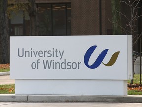 The University of Windsor sign is seen on Nov. 15, 2011, along University Avenue just west of Sunset Avenue.