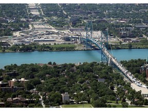 In this file photo, the Ambassador Bridge is seen in Windsor on Wednesday, July 15, 2015.                         (TYLER BROWNBRIDGE/The Windsor Star)