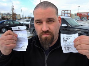 Even though he had evidence showing he paid for parking, Antonio Talerico didn't have any luck during the parking ticket appeal process.  Talerico says his parking receipt likely blew off the dash of his Ford Flex, shown behind,  when he re-entered to get his health card.