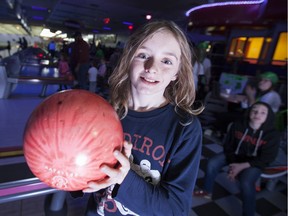 John, a 10-year-old Little Brother, takes part in the Bowl For Kids Sake event at Rose Bowl Lanes on March 5, 2016. The event raised funds for Big Brothers and Big Sisters of Windsor-Essex.