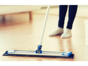 Housekeeping concept. Mopping and cleaning floor. Photo by fotolia.com.