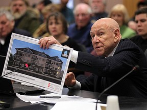 Lawyer Jeff Slopen addresses a planning and development meeting at city hall in Windsor on Monday, March 21, 2016.
