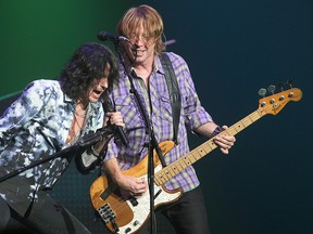 Kelly Hansen, left, and Jeff Pilson of the rock band Foreigner perform in front of a sold-out crowd at the Colosseum at Caesars Windsor in October 2012. The band returns to that venue on April 7.