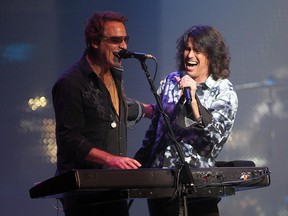 Thom Gimbel (left) and Kelly Hansen (right) of rock band Foreigner performing at Caesars Windsor in 2012.