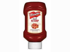 A 20-ounce squeeze bottle of French's ketchup - made with Leamington tomatoes.