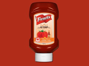 A bottle of French's buffalo ketchup is pictured in this handout photo. The company sources its tomatoes from Highbury Canco in Leamington, Ont.