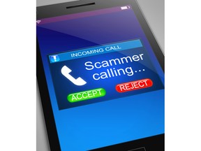 Illustration depicting a phone with a scam call concept. Photo by fotolia.com.