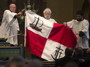 Members of the Mariner's Church of Detroit perform the Blessing of the Fleet, Sunday, March 13, 2016.