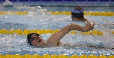 Ryan Sorley competes in the OFSAA Swimming finals at Windsor International Aquatic and Training Centre in Windsor on Wednesday, March 9, 2016.