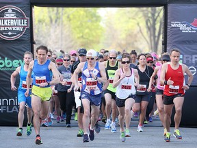 Runners participate in the Le Chocolate Half Marathon, 5k, and 10k run in Olde Walkerville, Sunday, May 3, 2015. (DAX MELMER/The Windsor Star)