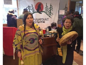 Activists for aboriginal rights are staging a sit-in at the Toronto offices of Indigenous and Northern Affairs Canada on Wednesday, April 13, 2016, in solidarity with a remote Ontario First Nation struggling with a suicide crisis.