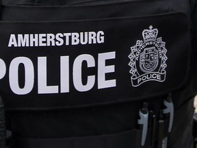 Amherstburg Senior Constable Don Zimmerman displays his body worn video camera which tucks in on his uniform above the Amherstburg Police crest February 02, 2016.