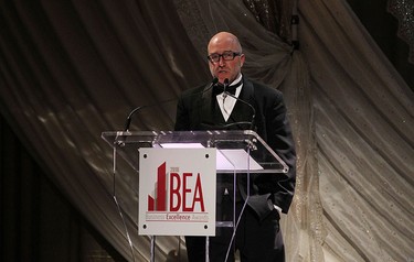 Don McArthur introduces the Pillars of our Community Award during the 2016 BEA awards at Caesars Windsor in Windsor on Tuesday, April 20, 2016.