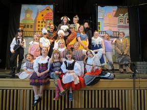The young cast of the local production of the children's opera Brundibar, composed by Jewish Czech Hans Krasa and originally performed in a concentration camp in 1943.