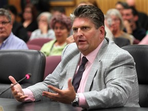 David Musyj, president and CEO of Windsor Regional Hospital, speaks at a special Windsor city council meeting regarding the hospital levy on Monday, April 25, 2016.