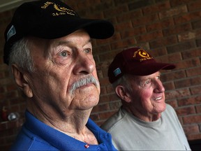 orean veterans Henry Martinak and Bernard Cote (right) are photographed in Windsor on Monday, April 18, 2016. The pair are traveling to Korea.