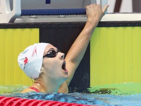 LaSalle swimmer Kylie Masse won a gold medal in the 100-metre backstroke at the Summer Universiade in Gwangju, South Korea on July 7, 2015.