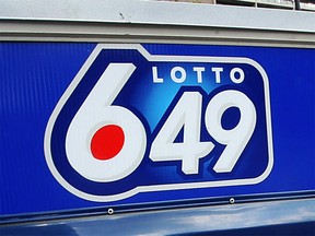 LOTTO 6/49 logo on a sign in Windsor.