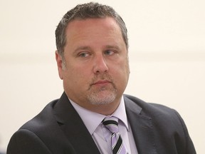 New City of Windsor treasurer Joe Mancina is pictured during a Windsor Public Library board meeting on April 19, 2016.