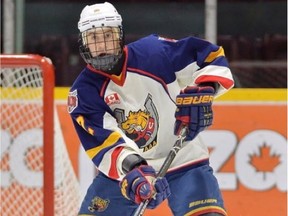 The Windsor Spitfires selected Connor Corcoran of the Barrie Jr. Colts with their first-round pick of the OHL draft on Saturday, April 9, 2016.