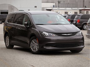 Chrysler Pacifica's roll off the line at the Windsor Assembly Plant in Windsor on April 26, 2016.