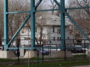 The Ambassador Bridge is seen in west Windsor, Ontario on April 20, 2016. Abandoned homes remain on Indian Road and several west end streets near the bridge.