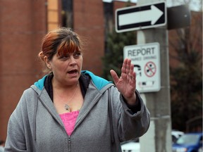 Dougall Avenue resident Leona Corney, is pictured near her Dougall Avenue home on April 22, 2016. Corney likes the idea of having Dougall Avenue a two-way street.