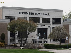 Tecumseh Town Hall on Lesperance Road is pictured on May 11, 2016.