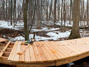 Leamington’s Kopegaron Woods Conservation Area has a new boardwalk, allowing visitors easier access.