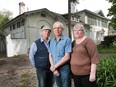 Paul Hertel (L), Robert and Debra Honor, members of the Belle Vue Cultural Foundation are shown in front of the historic Bellevue House in Amherstburg on Tuesday, May 17, 2016.